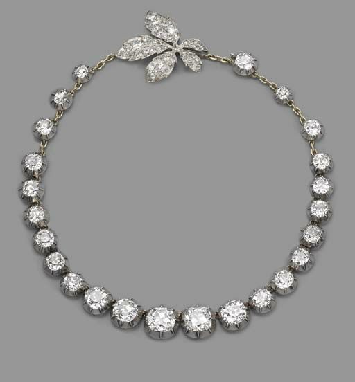 Fine diamond riviere necklace